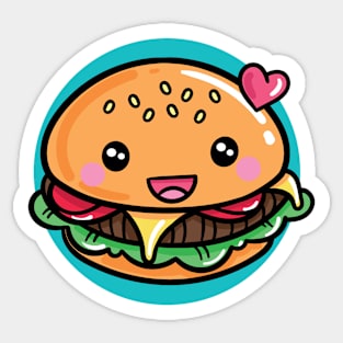 Kawaii Burger Sticker